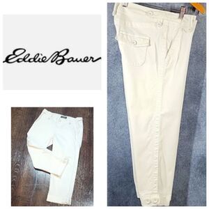 Eddie Bauer White Capri Shaw Pants